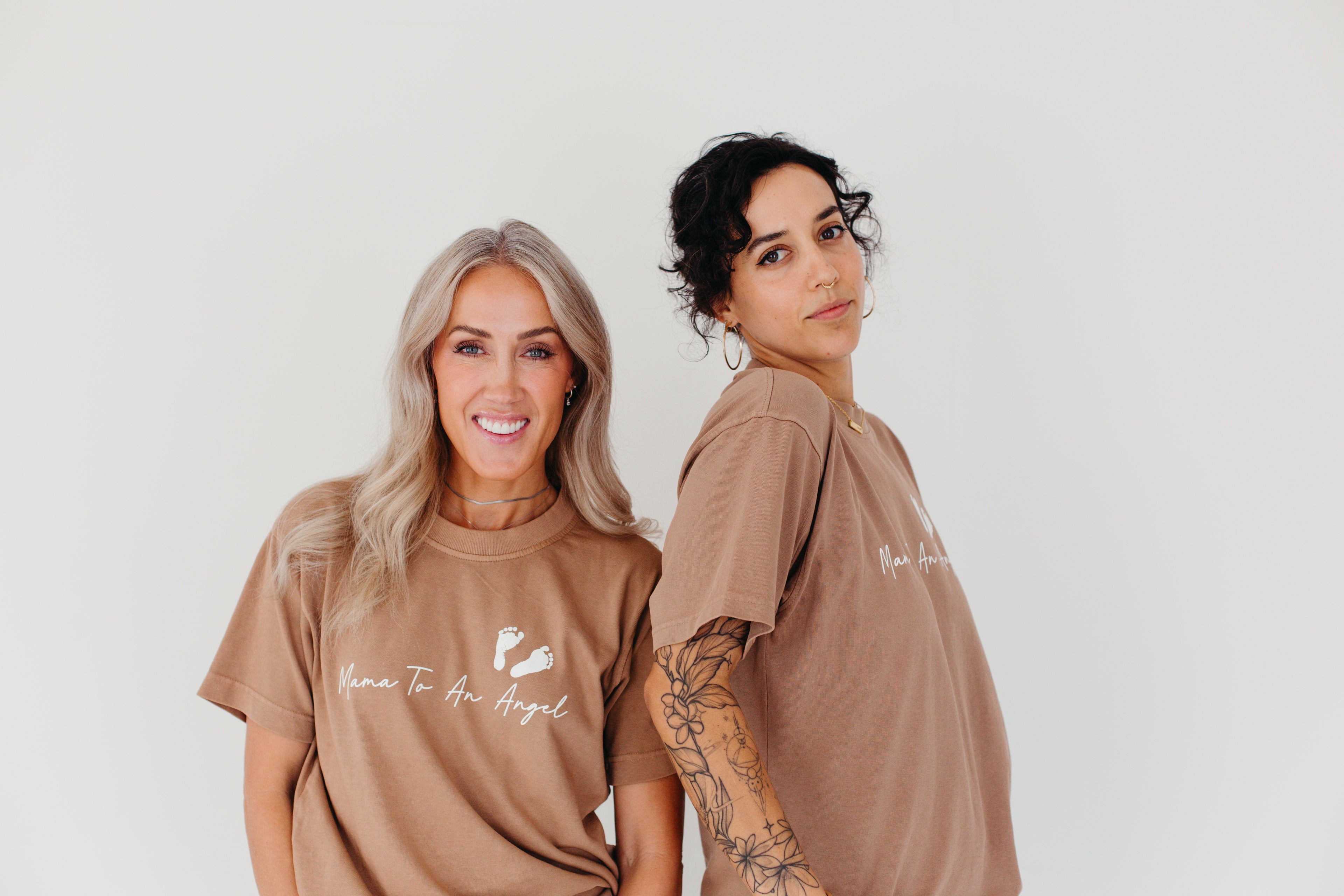 Mama To An Angel Oversized Short Sleeve - Tan